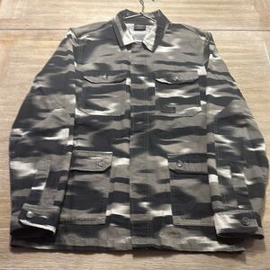 Oakley Men's The Dawn Shacket Button Front Shirt Jacket Shadow  - Size: Medium